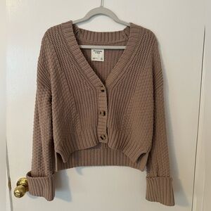 Abercrombie & Fitch Cotton-Blend Seed Stitch Cardigan